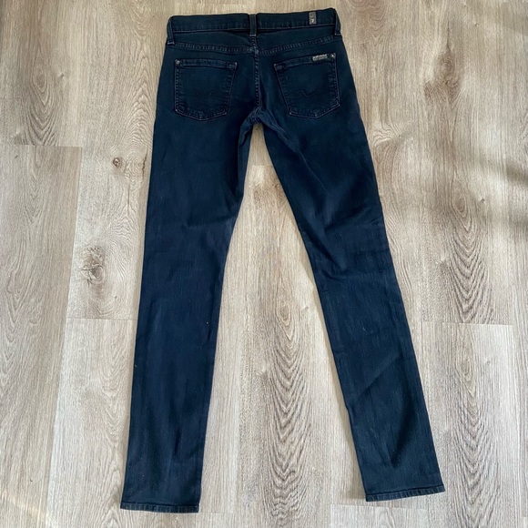 7 For All Mankind Roxanne Jeans Black Wash Size 26 - Picture 2 of 7